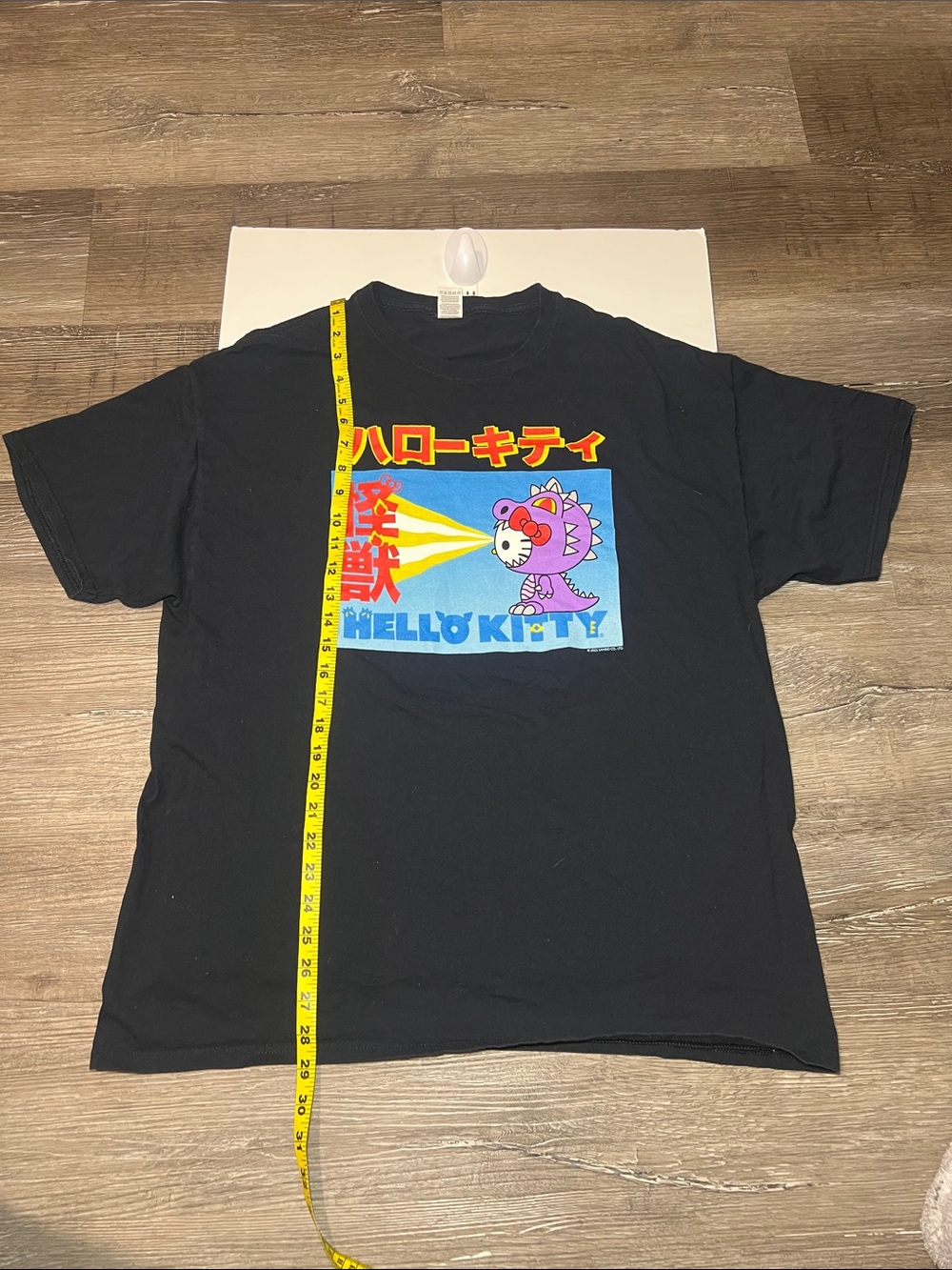 Hello Kitty Black Tee with Colorful Monster Graphic - Picture 4 of 5